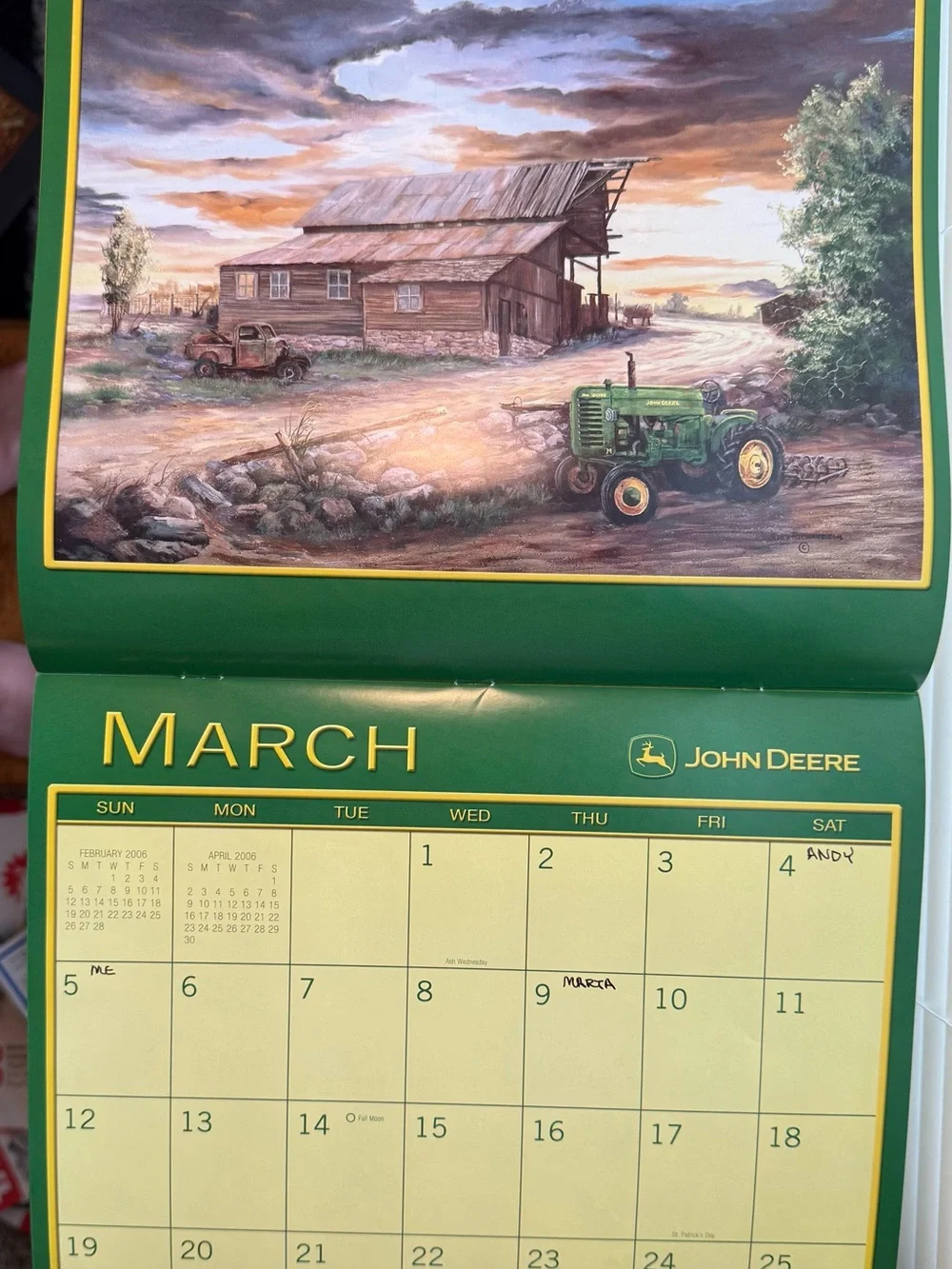 John Deere 2006 Sixteen-Month Wall Calendar DateWorks Calendar/Used